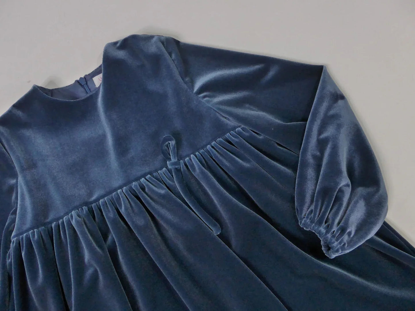 Vestido terciopelo azul azafata "Mickey" - PARDALETS