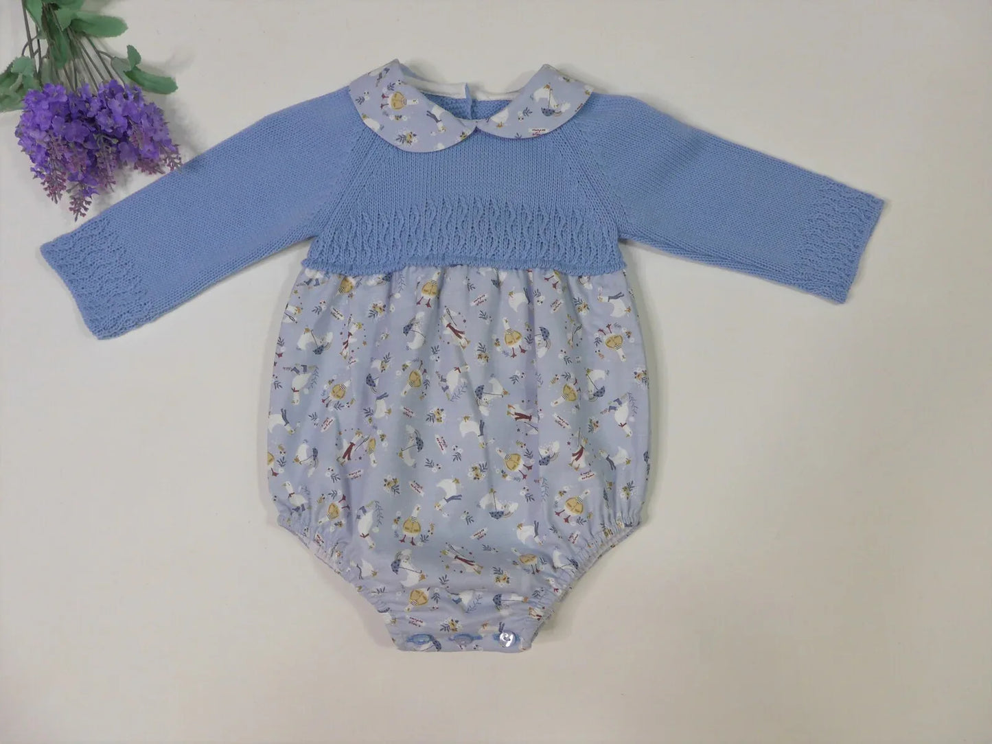 Pelele celeste y estampado de patitos - PARDALETS