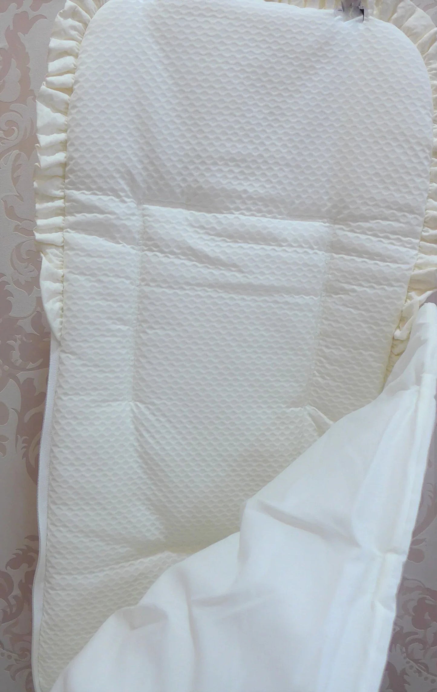 Saco base de capazo pique ancho beig - PARDALETS