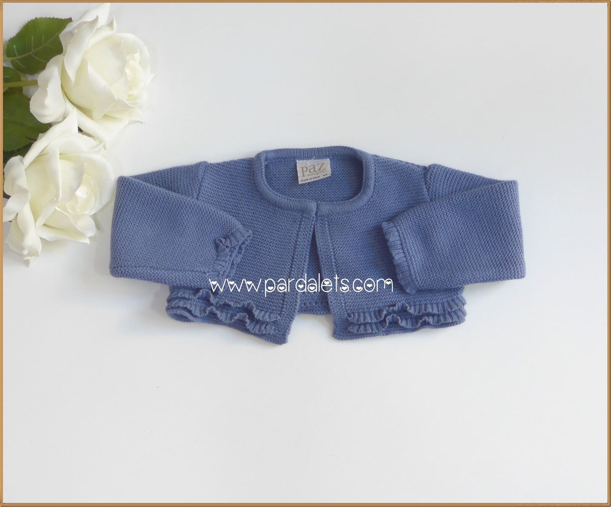 Chaqueta corta azul empolvado