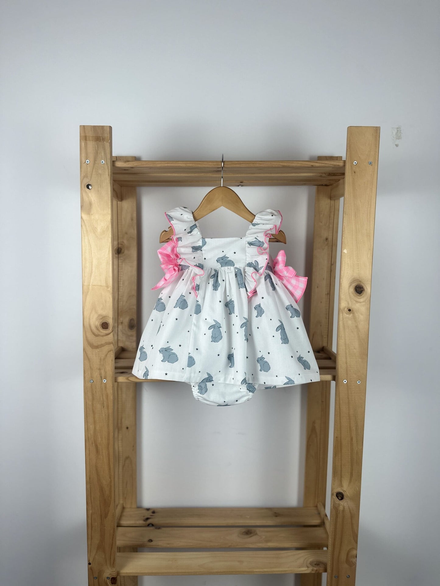 Jesusito conejitos y vichy fluor fucsia