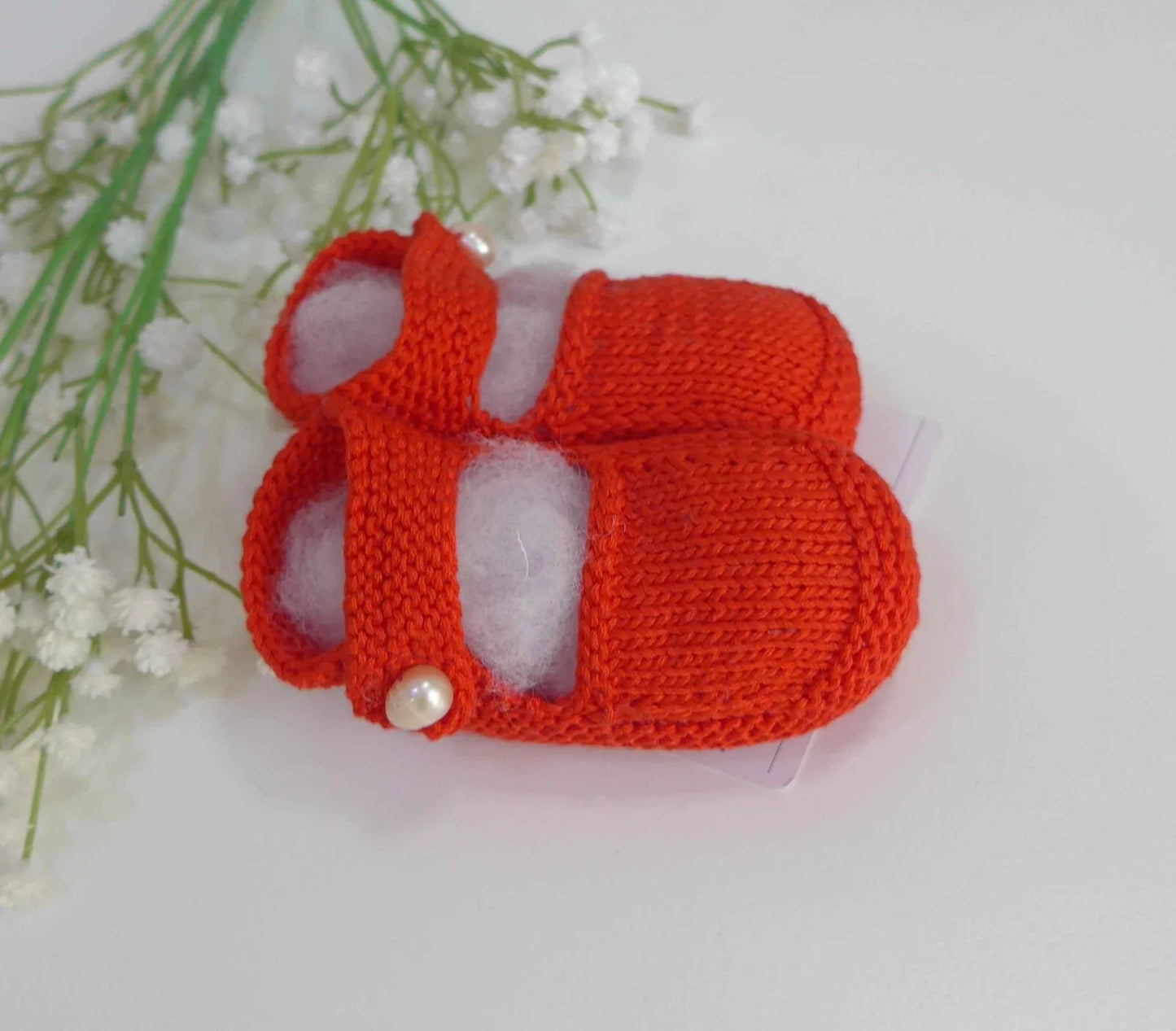 Merceditas rojas hechas a mano - PARDALETS