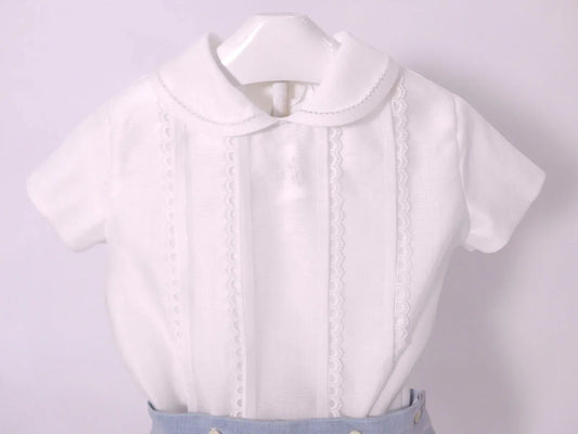 Conjunto camisa blanca y short azul - PARDALETS