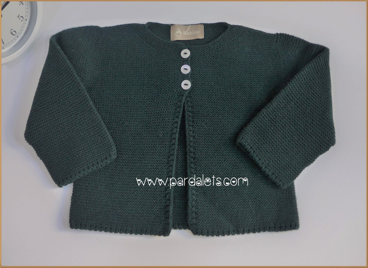 Chaqueta larga verde botella