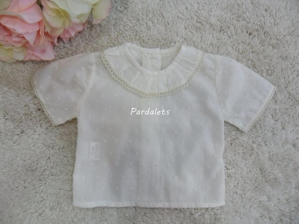 CAMISA PLUMETI BEIG MANGA CORTA