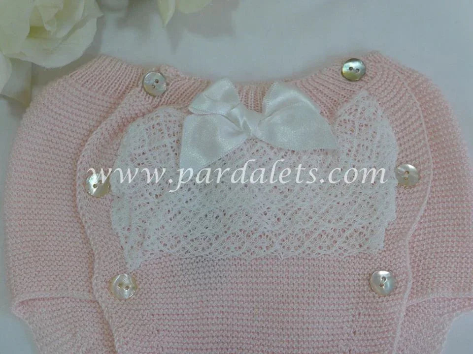 Braguita bebe hilo rosa con puntilla Paz Rodriguez - PARDALETS