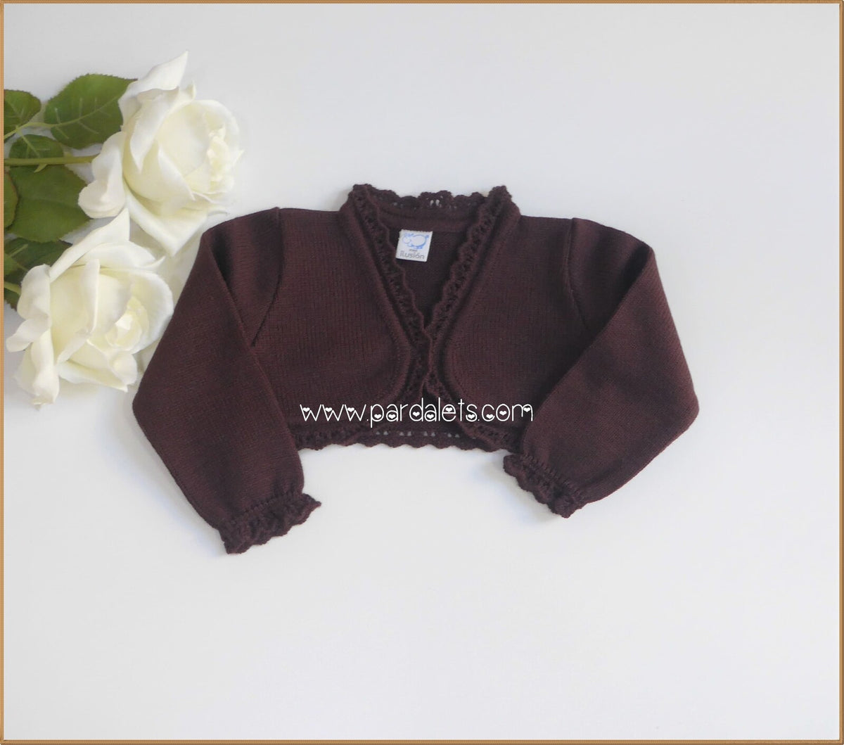Chaqueta corta lana chocolate Mac Ilusion