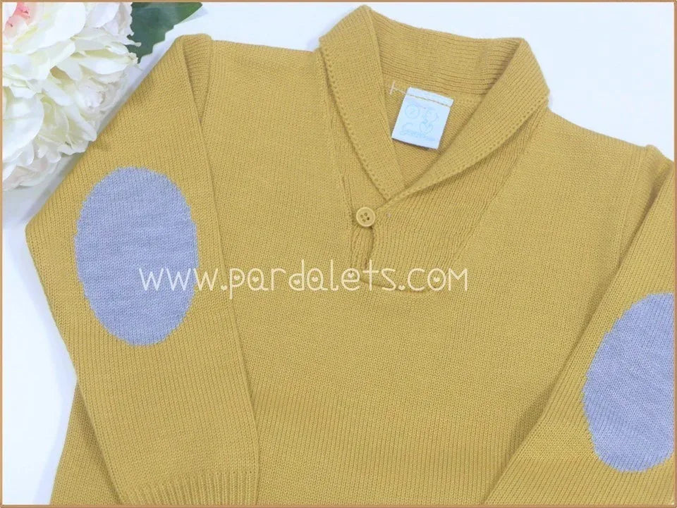Jersey manga larga de lana mostaza - PARDALETS