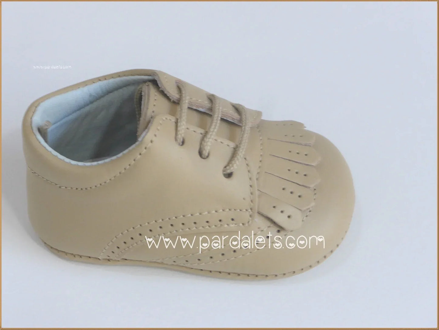 Mocasin piel camel con lengueta - PARDALETS