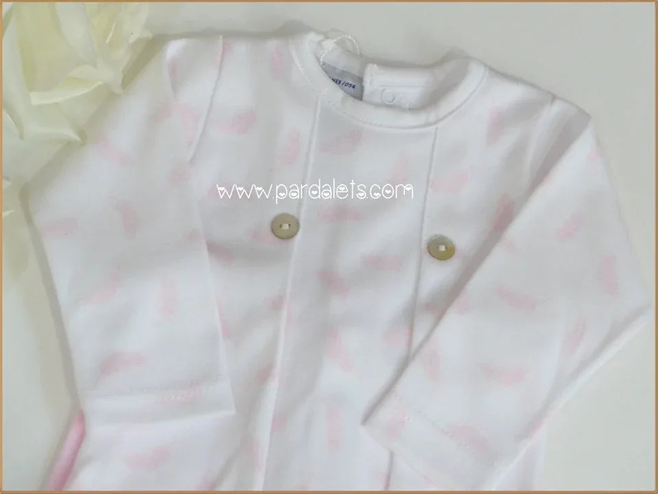 Jubon y polaina plumas rosas - PARDALETS