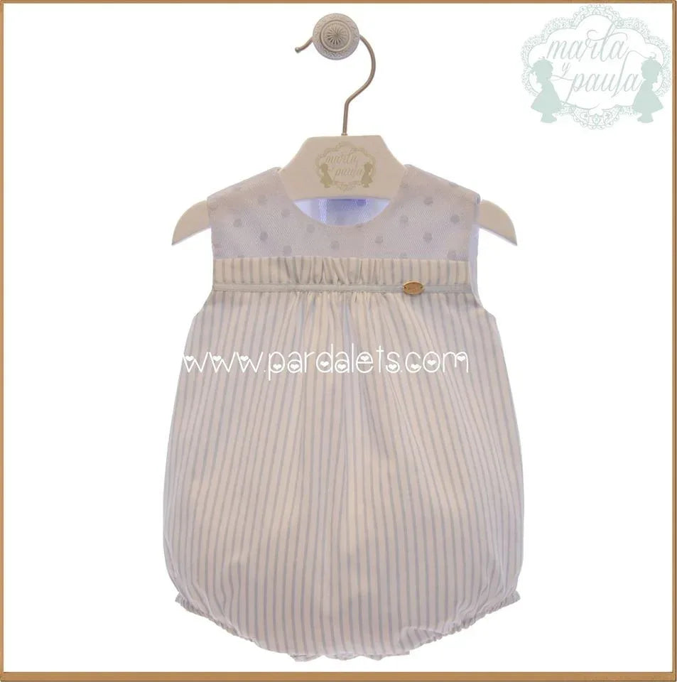 Pelele rayita azul con tul "Da Vinci" - PARDALETS