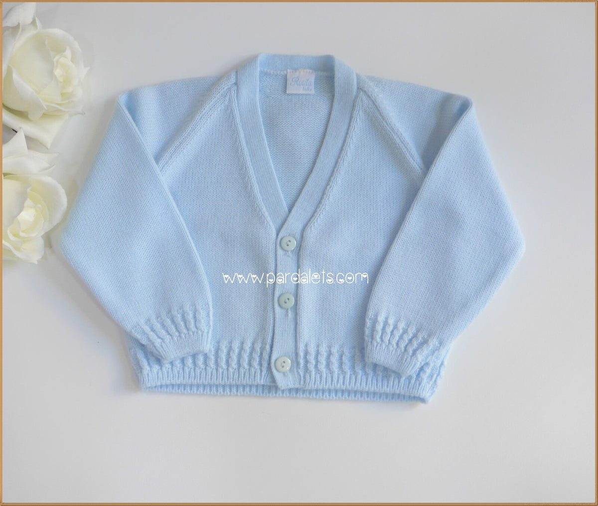 Chaqueta lana celeste