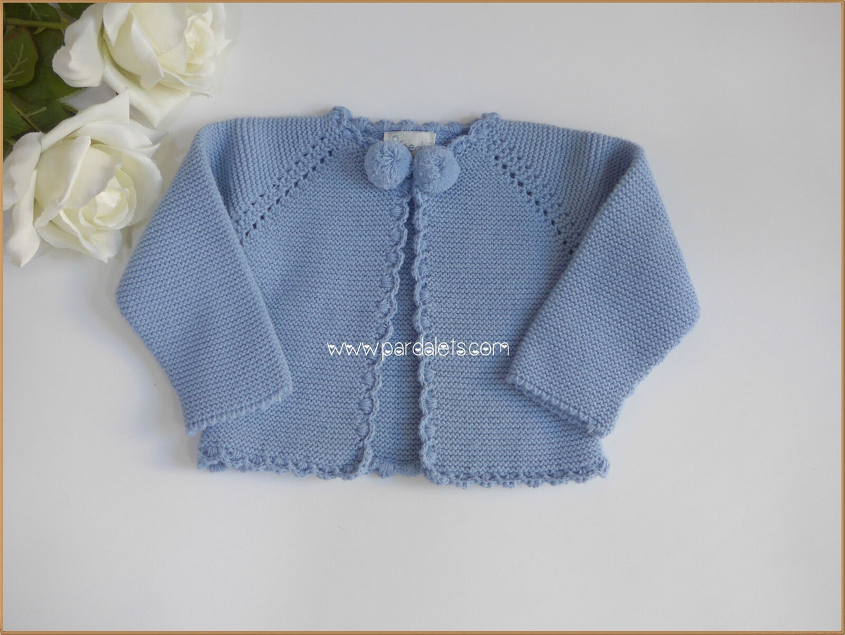 Chaqueta larga azul empolvado