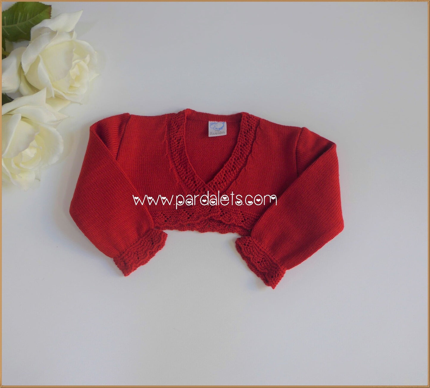 Chaqueta corta algodon rojo