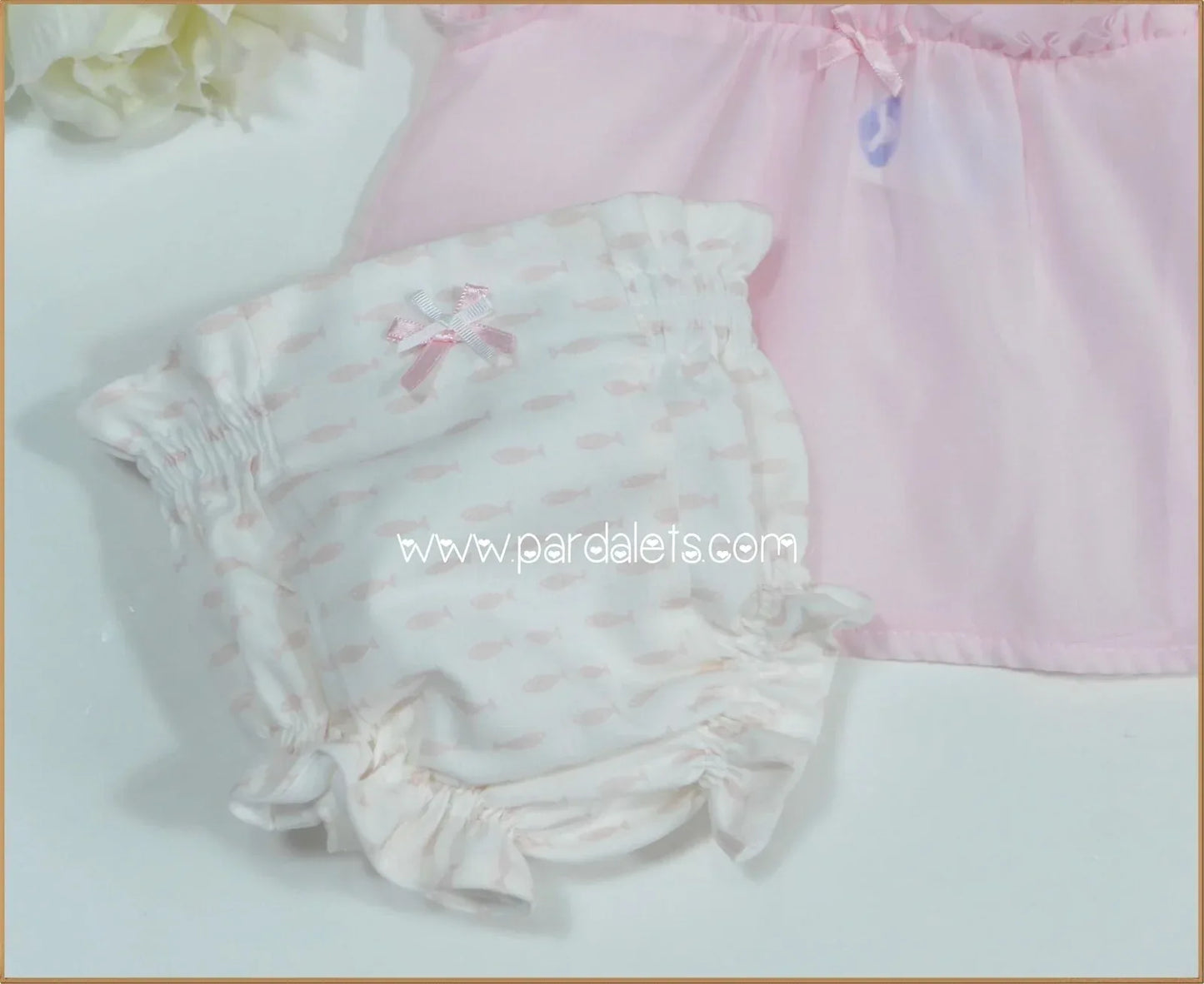 Conjunto blusa rosa y culote peces "Micolino" - PARDALETS