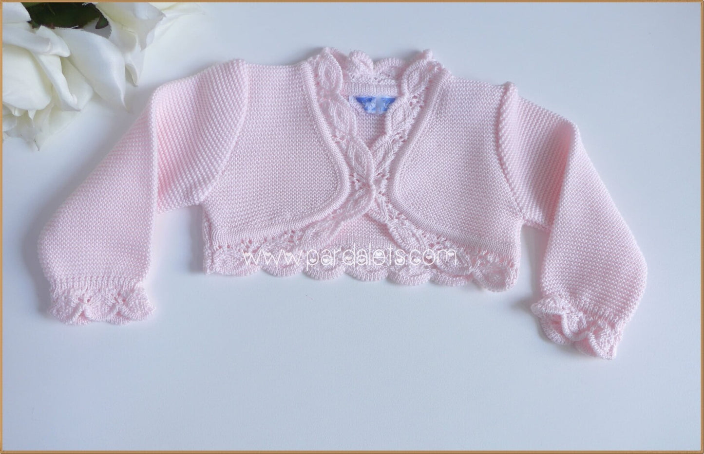 Chaqueta corta algodon rosa