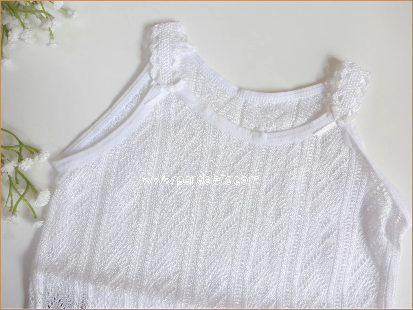 Body tirantes perle ceremonia blanco - PARDALETS