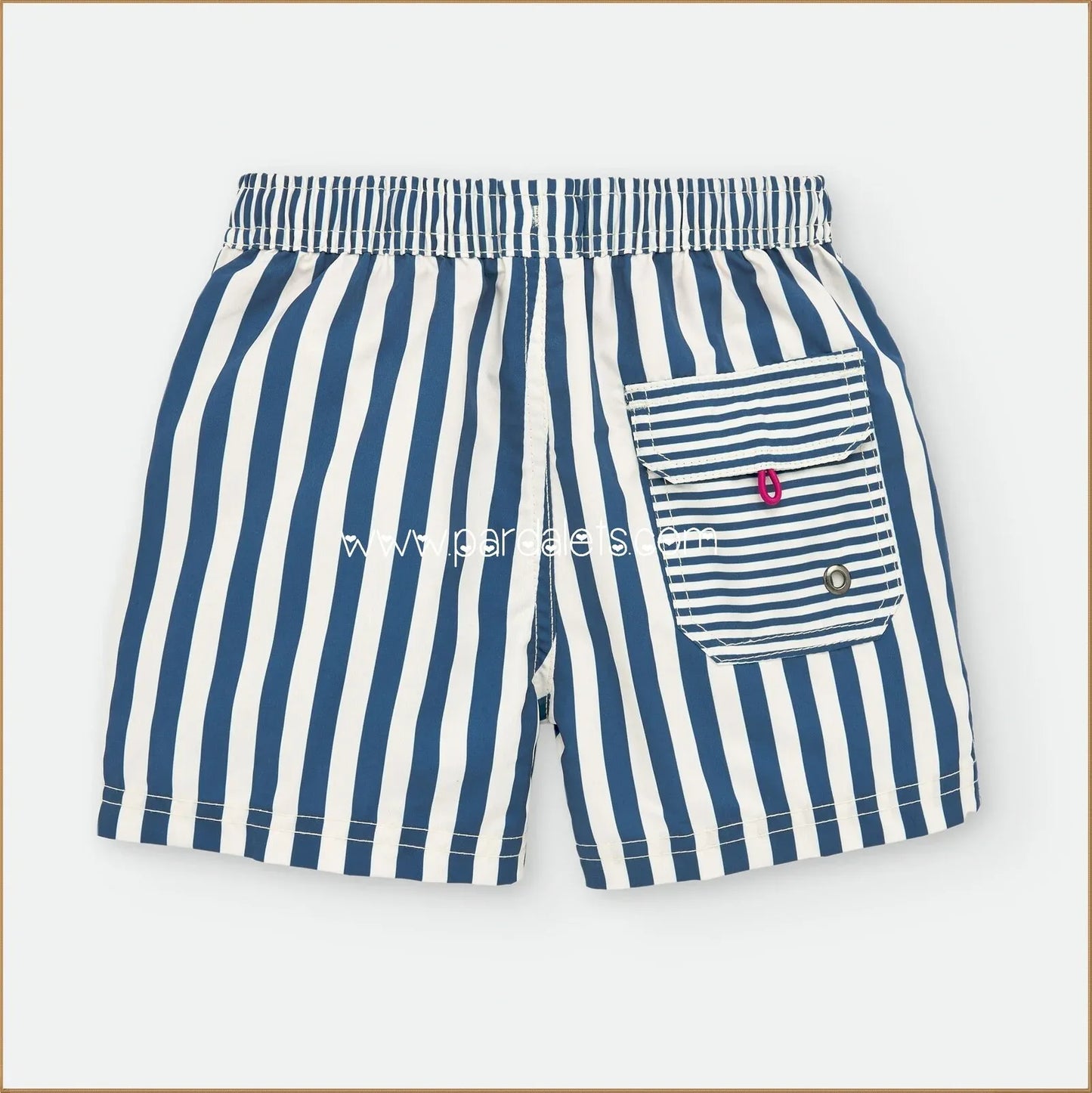 Boxer tela rayas azul marino - PARDALETS