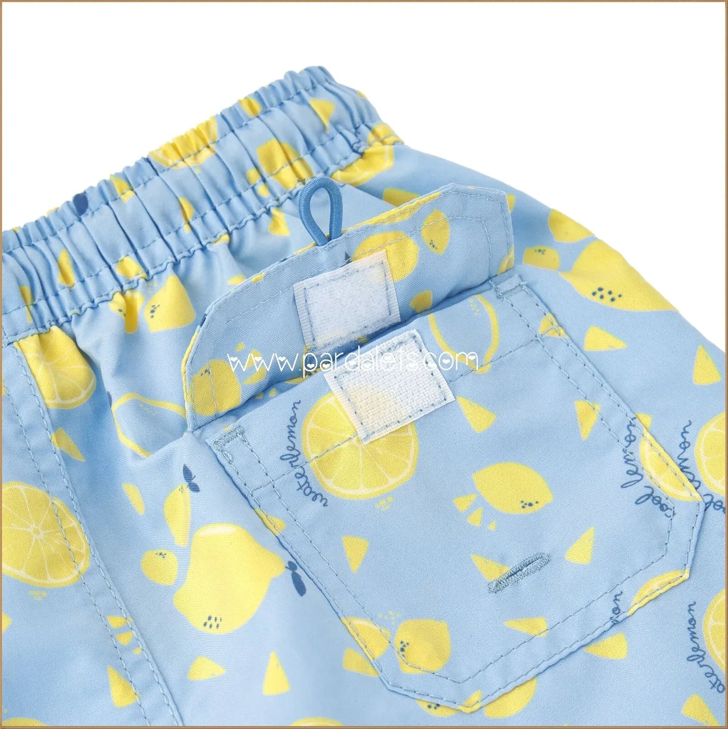 Bañador hombre azul estampado limones - PARDALETS