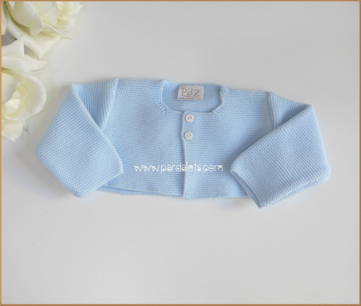 Chaqueta corta celeste punto bobo