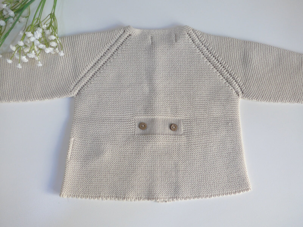 Chaqueta larga algodon tostado
