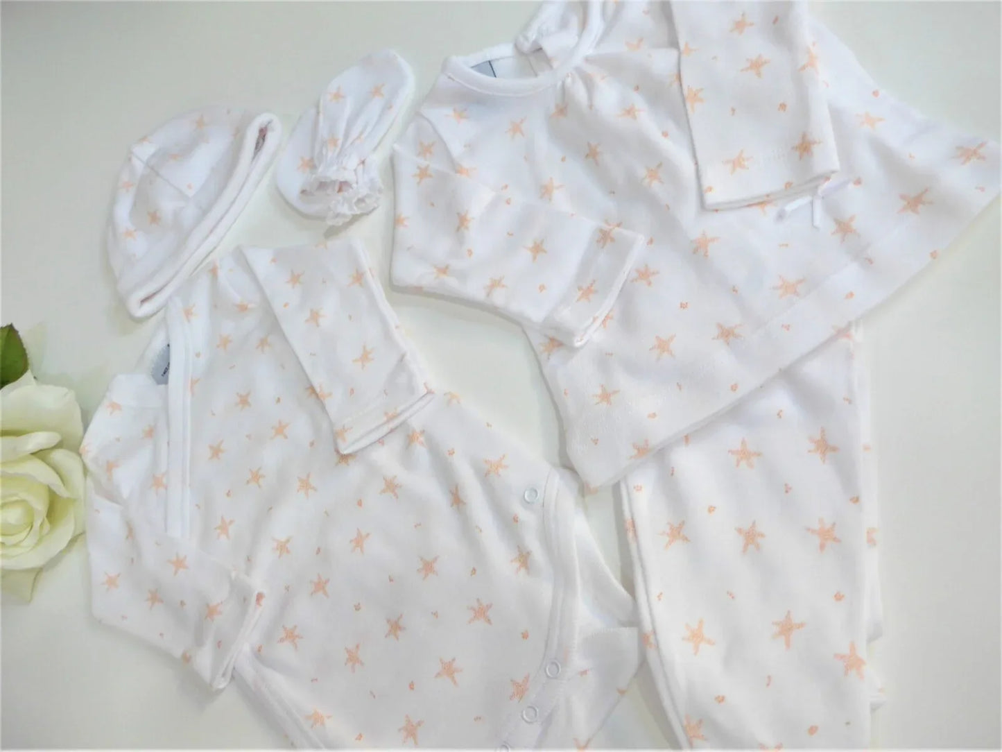 Pack primera puesta estrellas salmon - PARDALETS