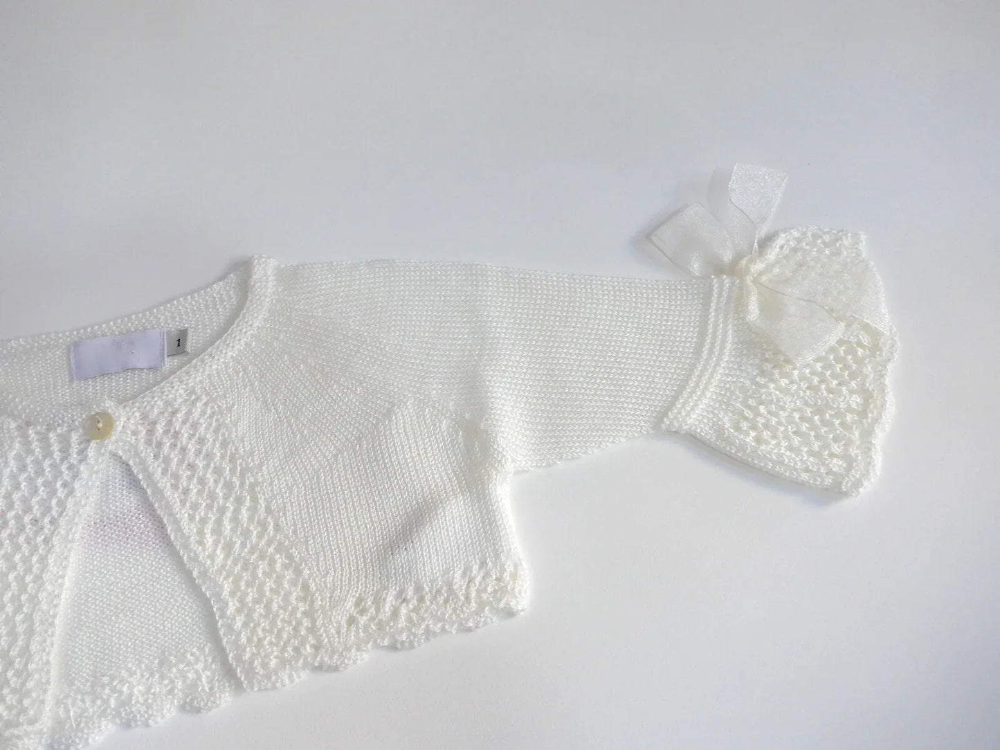 Chaqueta perle crudo con lazos - PARDALETS