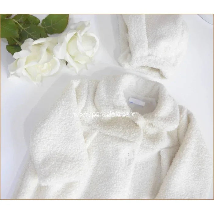 Abrigo borreguito beig con capota - PARDALETS