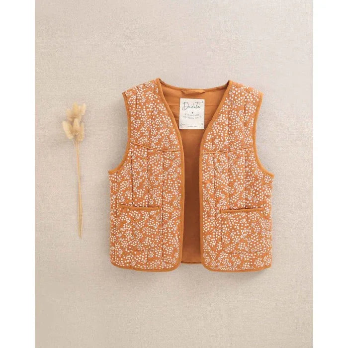Chaleco naranja con flores - PARDALETS