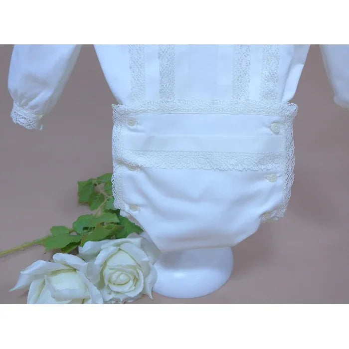 Conjunto batista beig con puntillas - PARDALETS