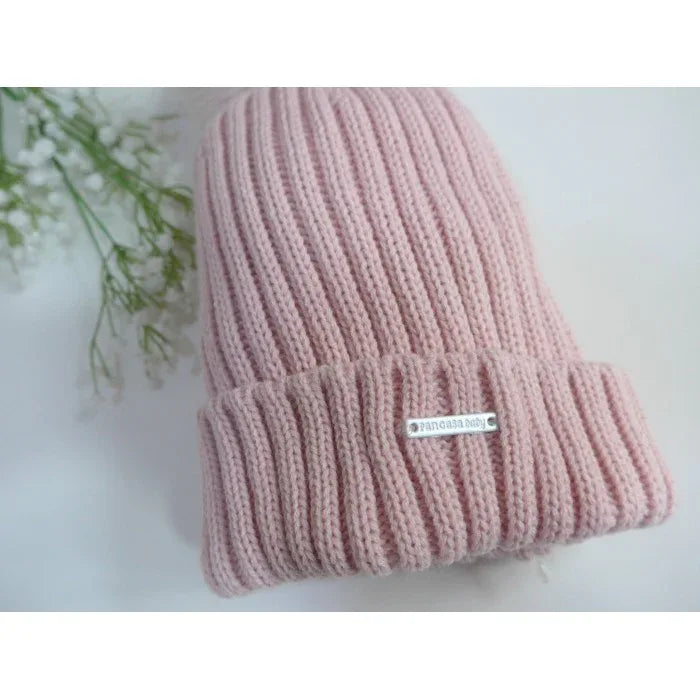 Gorro de lana color rosa empolvado - PARDALETS