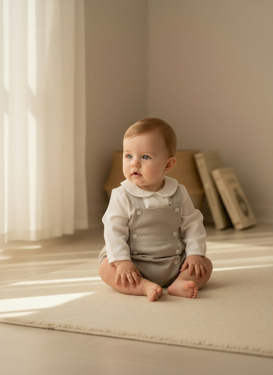 Peto arena con camisa lino manga larga