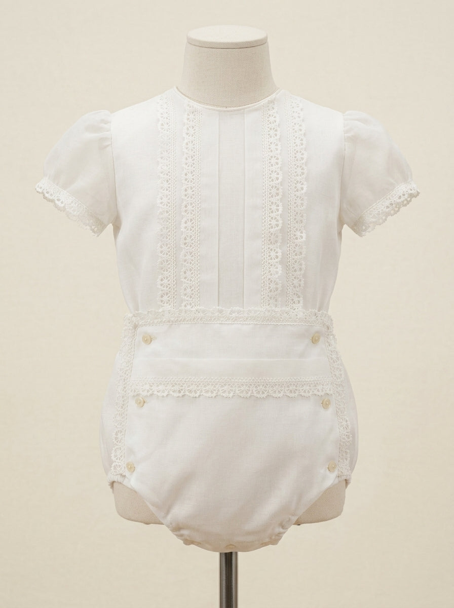 Conjunto camisa organza beig y braguita