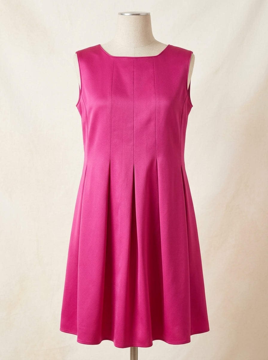 Vestido mikado buganvilla