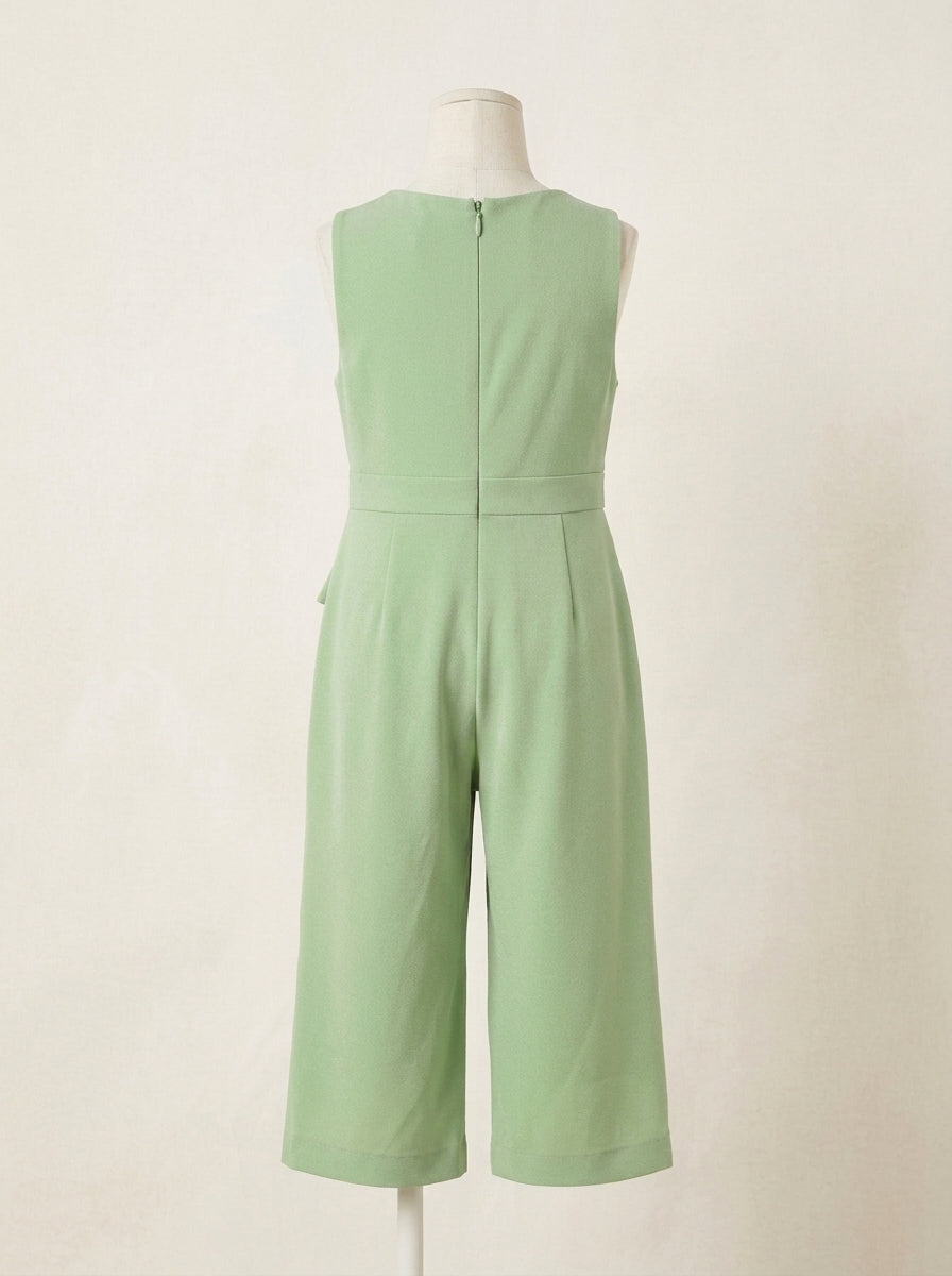 Mono crepe verde con lazada