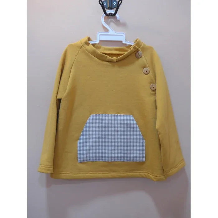 Sudadera mostaza con bolsillo - PARDALETS
