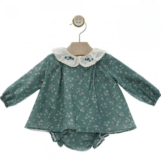 Jesusito verde con florecitas "Organza" - PARDALETS
