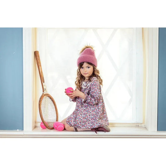 Vestido con braguita flores rosas "Cachemira" - PARDALETS