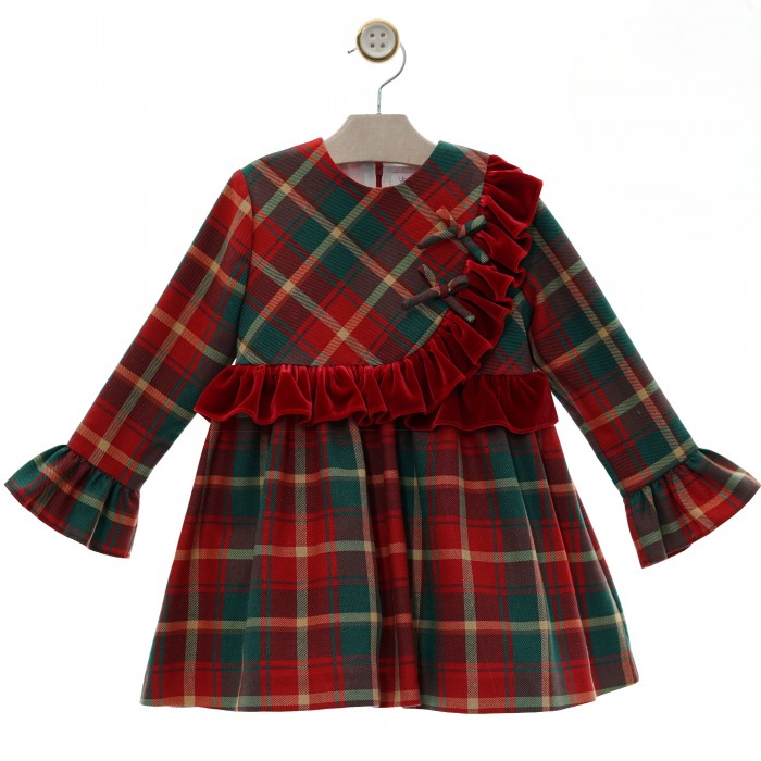 Vestido cuadros rojos y verdes "Tartan"