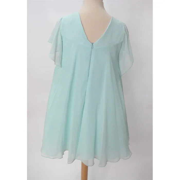 Vestido gasa verde agua - PARDALETS