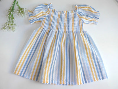 Vestido rayas cuerpo engomado - PARDALETS