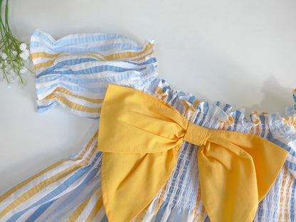Vestido rayas cuerpo engomado - PARDALETS