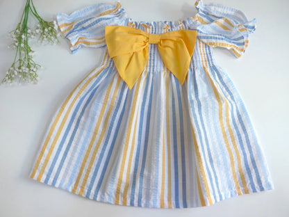 Vestido rayas cuerpo engomado - PARDALETS