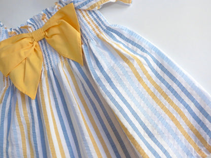 Vestido rayas cuerpo engomado - PARDALETS
