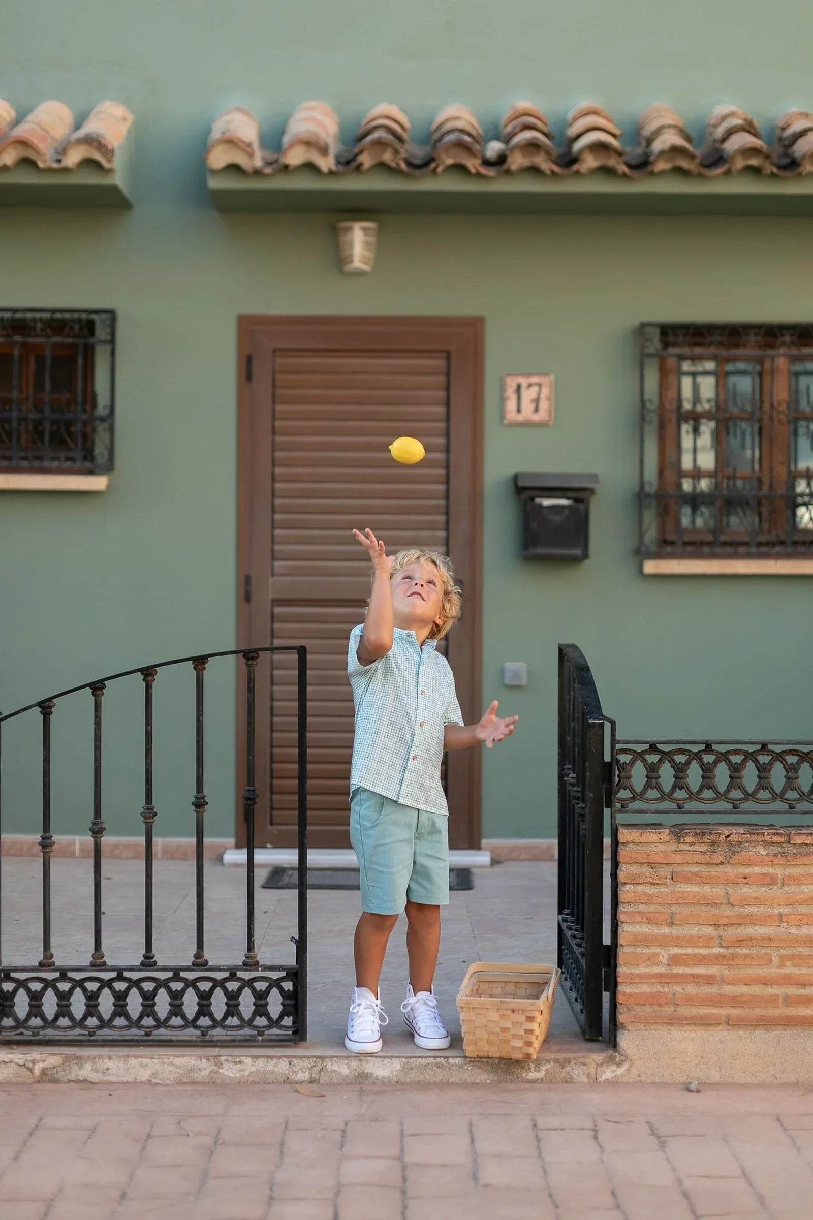 Conjunto camisa vichy verde y short - PARDALETS
