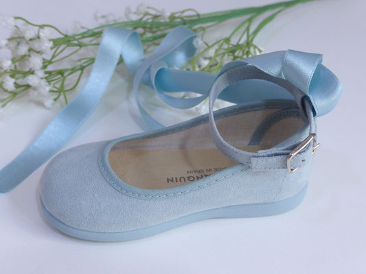 Bailarina serratex verde empolvado cinta y pulsera