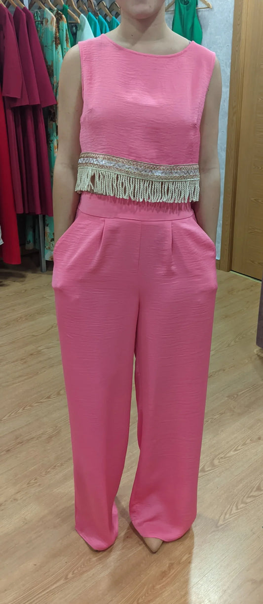 Conjunto top y pantalon coral - PARDALETS