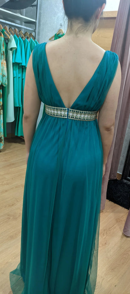 Vestido largo tul verde - PARDALETS
