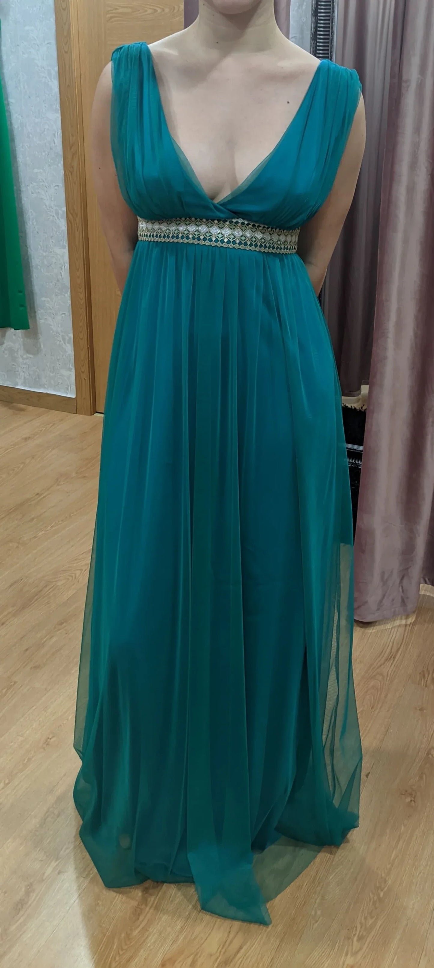 Vestido largo tul verde - PARDALETS