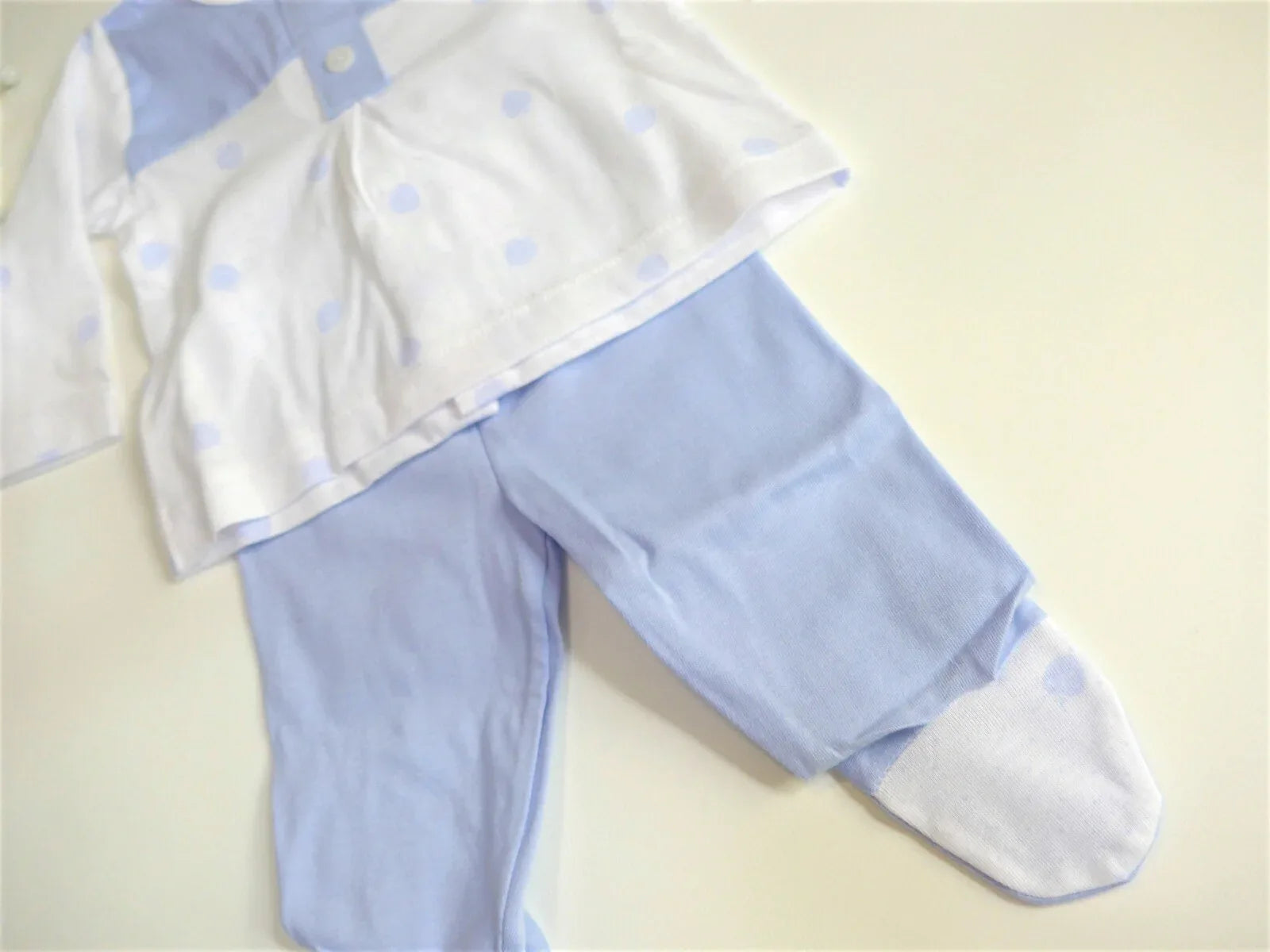 Jubon azul y blanco estampado fresas azules - PARDALETS